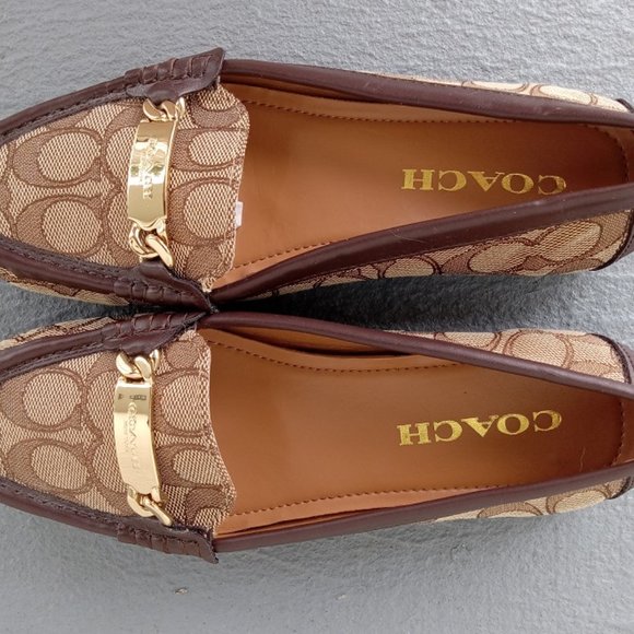 Coach OLIVE Loafer/Moccasin Signature C/Leather UNWORN! ZERO WEAR Sz 6 - Picture 3 of 12